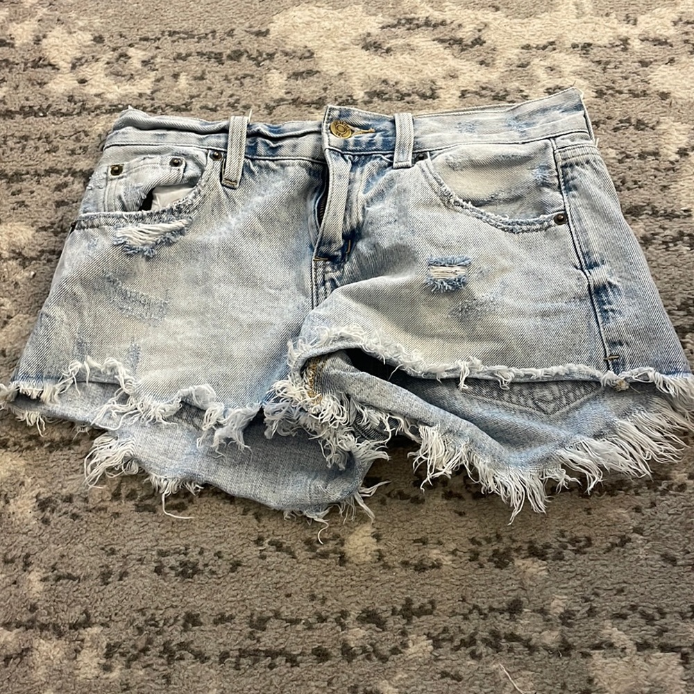 Blue pistola jean shorts